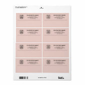 Versand benutzerdefinierter Blush-Pink-Firmenlogos (Vorne)