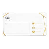 Versand der geometrischen goldfarbenen Symbole (Vorne)