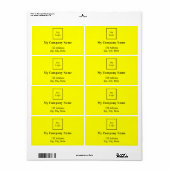 Versand des gelben Firmenlogos Rücksendeadresse (Vorne)