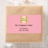 Versand des rosa Firmenlogos Rücksendeadresse (Insitu)