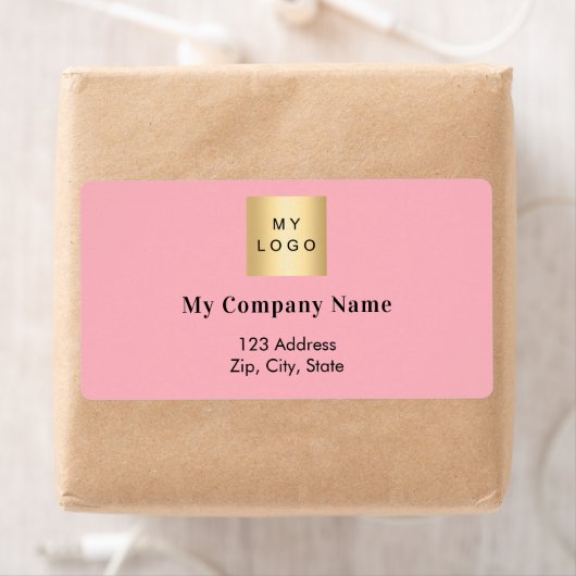 Versand des rosa Firmenlogos Rücksendeadresse (Insitu)