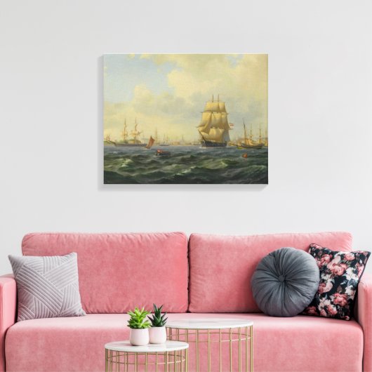 Versand in Kopenhagen Leinwanddruck (Insitu (Wohnzimmer))