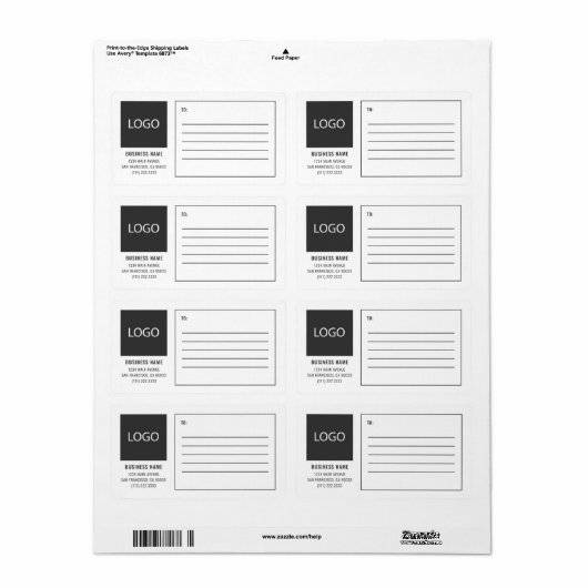 Versand moderner Business Square-Logos (Vorne)