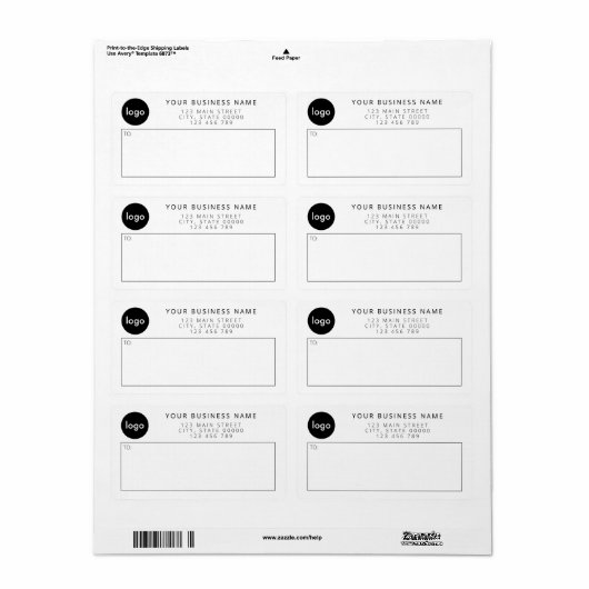 Versand moderner einfacher Firmenlogos (Vorne)