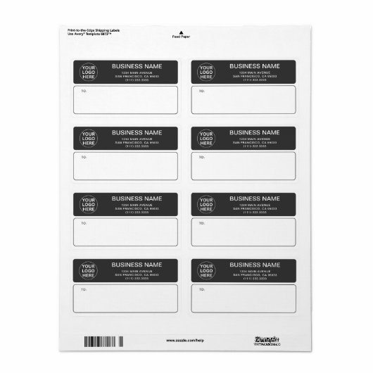 Versand moderner grauer Firmenlogos (Vorne)