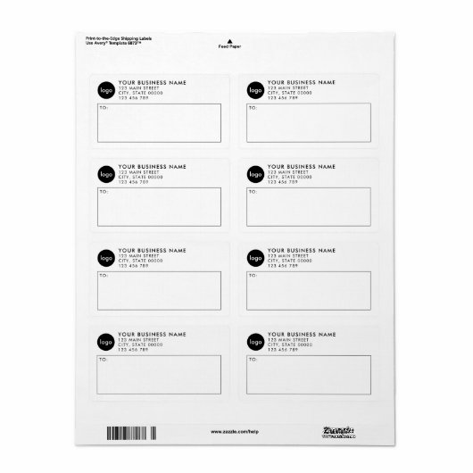 Versand moderner Minimalistischer Firmenlogos (Vorne)