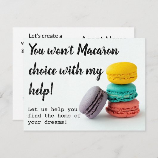 Versand von E-Mail-Referenz Real Anwesen Makaroon Postkarte (Vorne/Hinten)