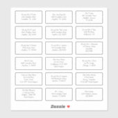 Versand von informellen individuellen Namen Aufkleber (Blatt)