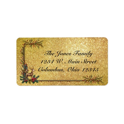 Versand von Weihnachtsmännern 3.75x2 Adressaufkleber (Vorne)