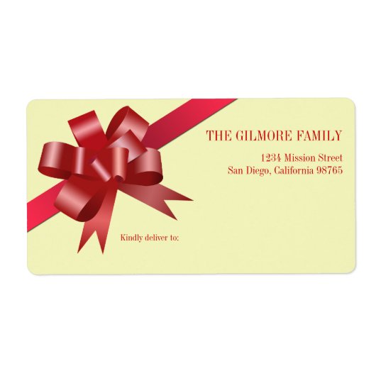 Versandadresse für Red Satin Geschenkbänder (Vorne)