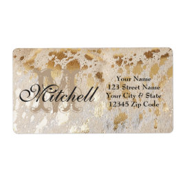 Versandadressen für personalisierte Gold-Cowhid