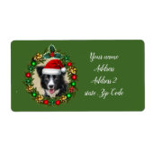 Versandadressen für Weihnachts-Border-Collie (Vorne)