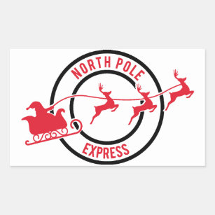 Versandaufkleber für Nordpol-Express-Postsendungen Rechteckiger Aufkleber