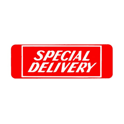 Versandaufkleber für Vintage Rote Sonderaktion (Vorne)