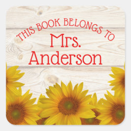 Versandkosten | Dieses Buch gehört Quadratischer Aufkleber