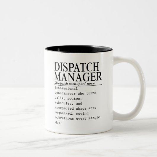 Versandmanager Zweifarbige Tasse (Rechts)