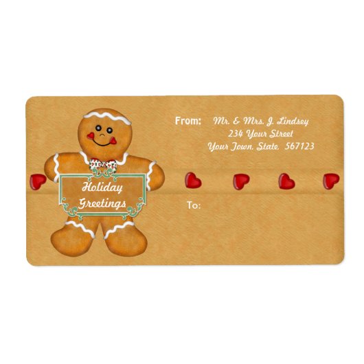 Versandmarke für Holiday Gingerbrot (Vorne)