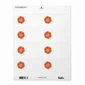 Versandmarken für dotty-Blume (Vorne)