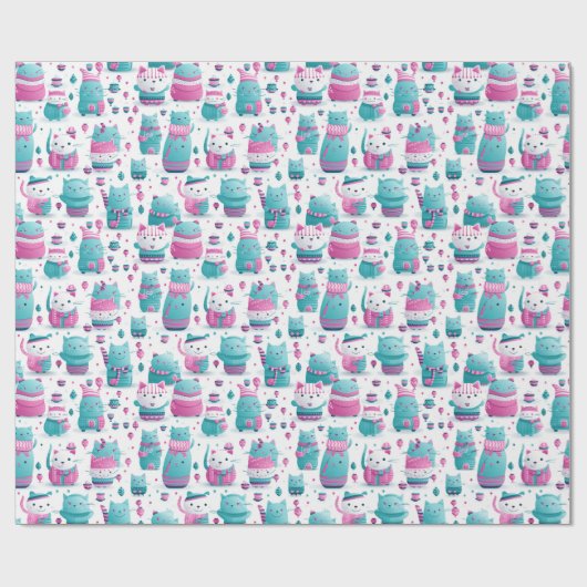 Versandpapier - Transgender-Pride-Katzen 1 Geschenkpapier (Flach)