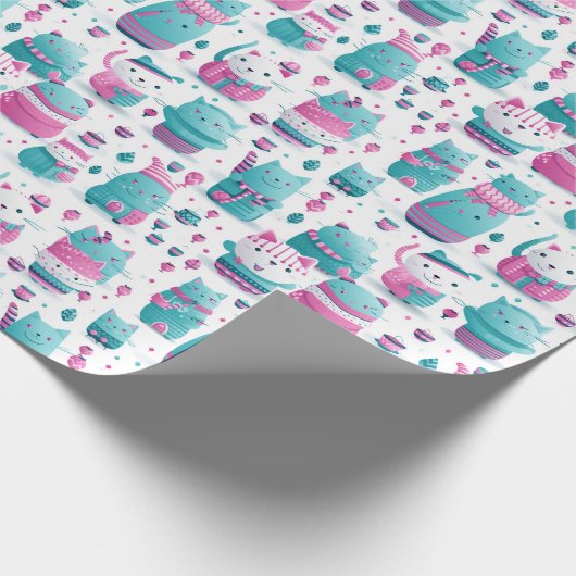 Versandpapier - Transgender-Pride-Katzen 1 Geschenkpapier (Ecke)