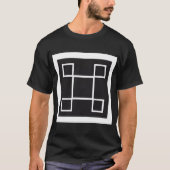Versatile Abstract Design T-Shirt, schwarz und wei T-Shirt (Vorderseite)