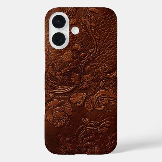 Versatile Brown Leather Look Travel Case-Mate iPhone Hülle (Rückseite)