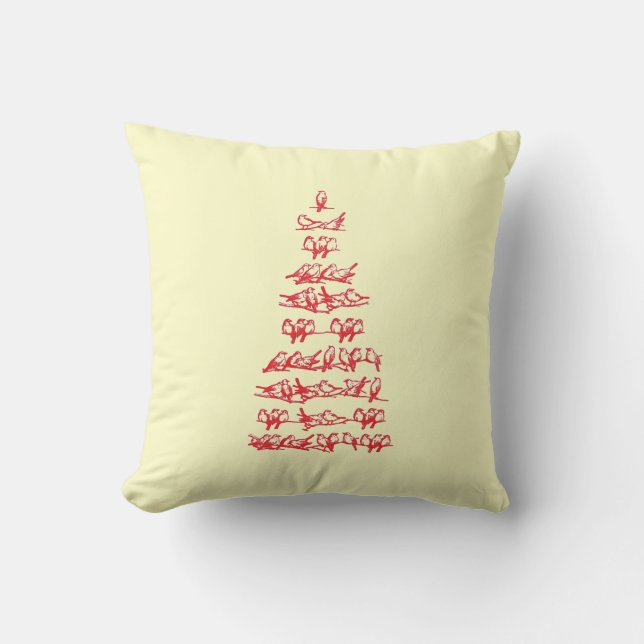 Versatile Christmas Bird Tree Pillow Kissen (Vorderseite)