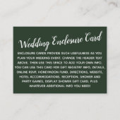 Versatile Custom Simple DIY Wedding Dark Evergreen Begleitkarte (Vorderseite)