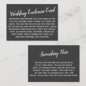 Versatile Custom Simple DIY Wedding Dunkelgrau Begleitkarte (Vorne/Hinten)