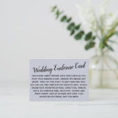 Versatile Custom Simple DIY Wedding Dusty Blue Begleitkarte (Stehend Vorderseite)