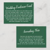 Versatile Custom Simple DIY Wedding Leaf Green Begleitkarte (Vorne/Hinten)