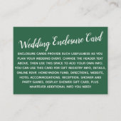 Versatile Custom Simple DIY Wedding Leaf Green Begleitkarte (Vorderseite)