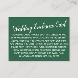 Versatile Custom Simple DIY Wedding Leaf Green Begleitkarte