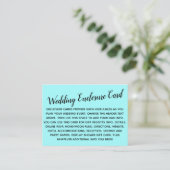 Versatile Custom Simple DIY Wedding Lightest Aqua Begleitkarte (Stehend Vorderseite)