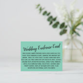 Versatile Custom Simple DIY Wedding Lucite Green Begleitkarte (Stehend Vorderseite)