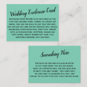 Versatile Custom Simple DIY Wedding Lucite Green Begleitkarte (Vorne/Hinten)