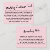 Versatile Custom Simple DIY Wedding Pastel Pink Begleitkarte (Vorne/Hinten)