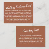 Versatile Custom Simple DIY Wedding Terracotta Begleitkarte (Vorne/Hinten)