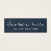 Versatile Drink Tickets in Navy Blue & Mauve (Vorderseite)