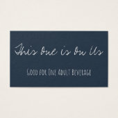 Versatile Drink Tickets in Navy Blue & Mauve (Vorderseite)