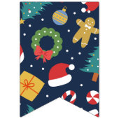 Versatile Four-Design Christmas Party Bunting Wimpelkette (Dritte Fahne)