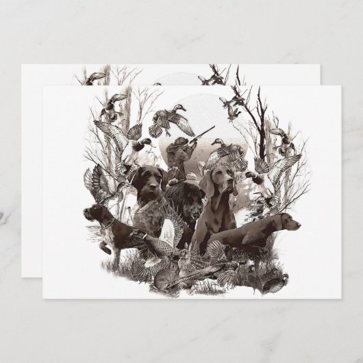 Versatile Jagdhunde Einladung (Vorne/Hinten)