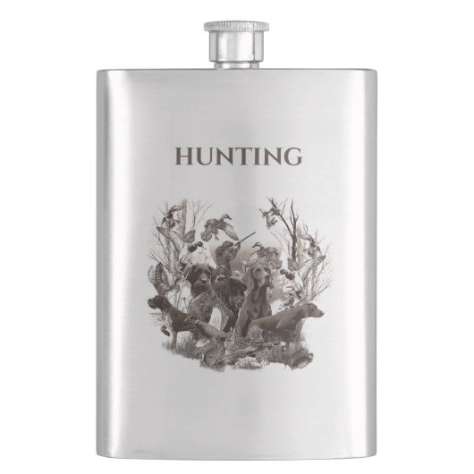 Versatile Jagdhunde Flachmann (Vorderseite)