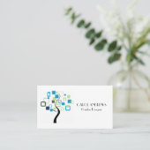 Versatile Tree Design Business Card Visitenkarte (Stehend Vorderseite)