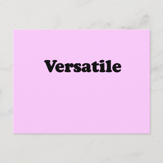 VERSATILER T - SHIRT POSTKARTE (Vorderseite)