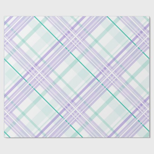 Versatisches Pastell-Kariertes Wrapping-Papier Geschenkpapier (Flach)