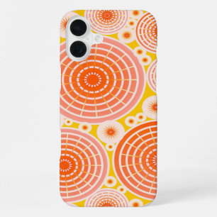 Verschachtelte Räder - orange und gold iPhone 16 Plus Hülle