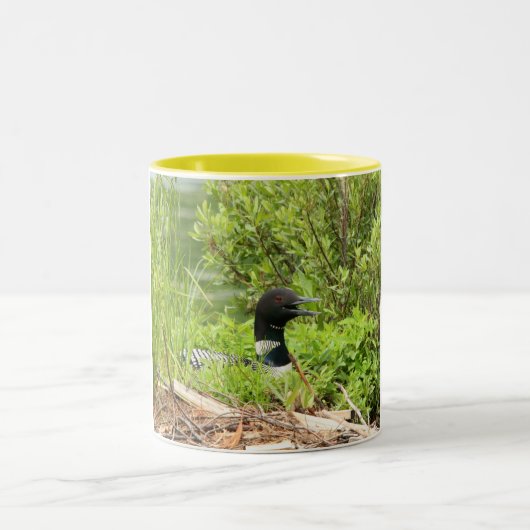 Verschachtelungloon-Kaffee-Tasse Zweifarbige Tasse (Mittel)