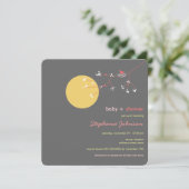 Verschachtelungs-Vogel-Stammbaum-Mädchen-Babyparty Einladung (Stehend Vorderseite)