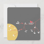 Verschachtelungs-Vogel-Stammbaum-Mädchen-Babyparty Einladung (Rückseite)